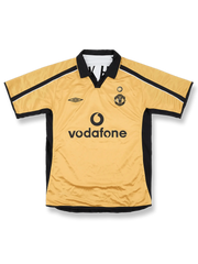 2001-02シーズン マンチェスター・ユナイテッド ベッカム百年記念アウェイ/サードレトロユニフォーム正面図