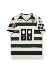 製品画像:01/03シーズン ポルトガルリーグ スポルティングCP ホームレトロユニフォームの正面図