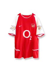 02/03シーズン アーセナル サイン入りホームジャージ正面図