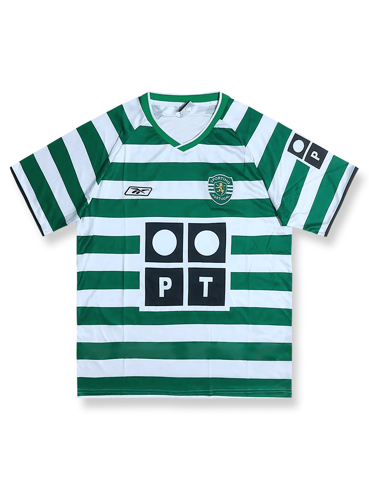 製品画像:03/04シーズン ポルトガルリーグ スポルティングCP ホームレトロユニフォームの正面図