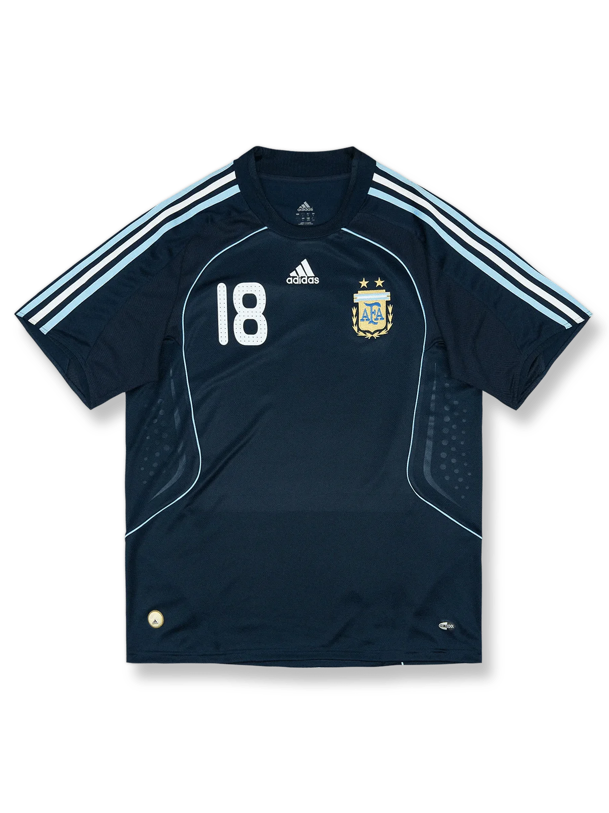 製品画像: クラシックな07/09 アルゼンチン アウェイ ユニフォームの正面図