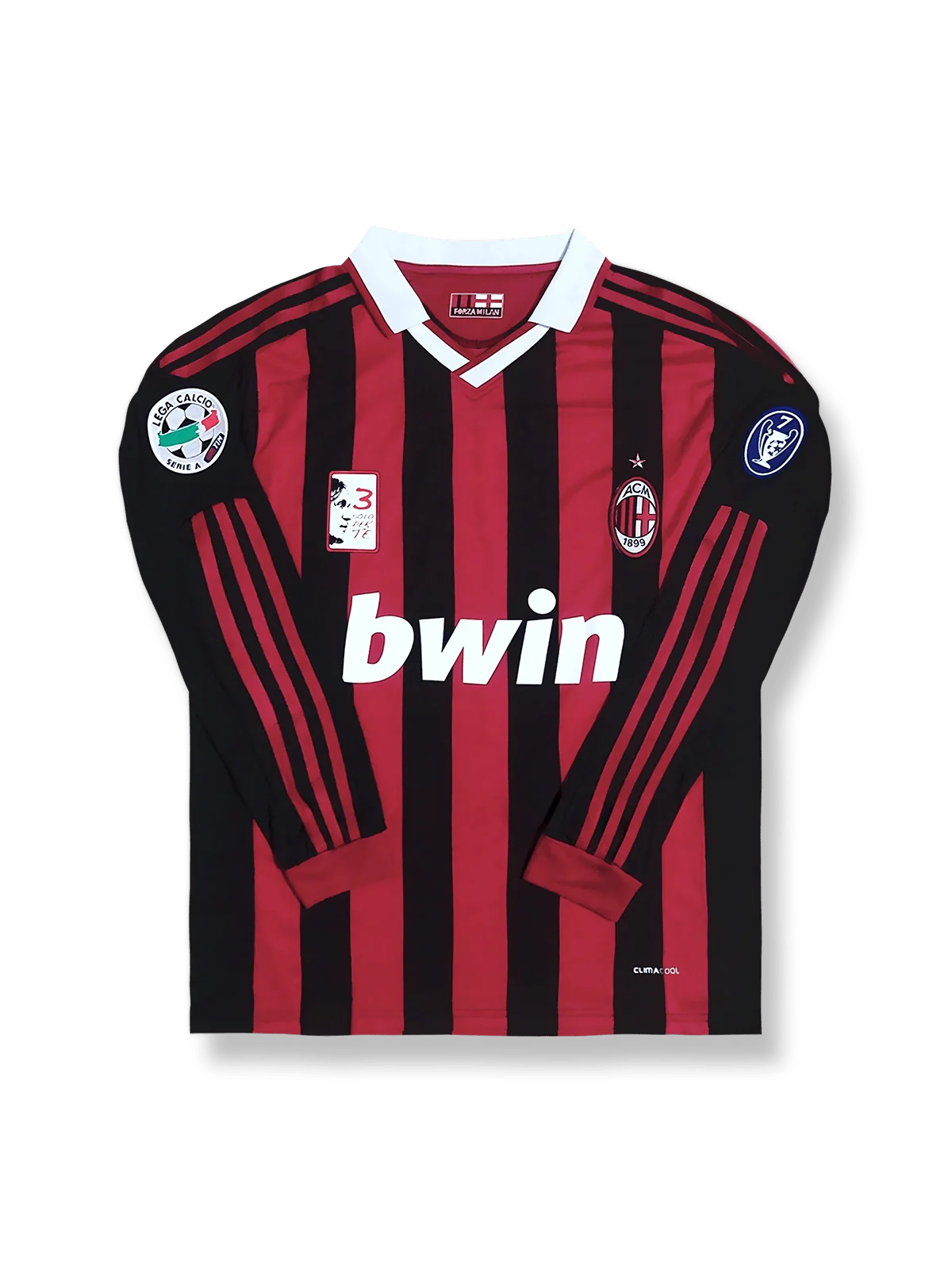 製品画像:09/10シーズンACミラン32番ベッカムレトロユニフォーム正面図