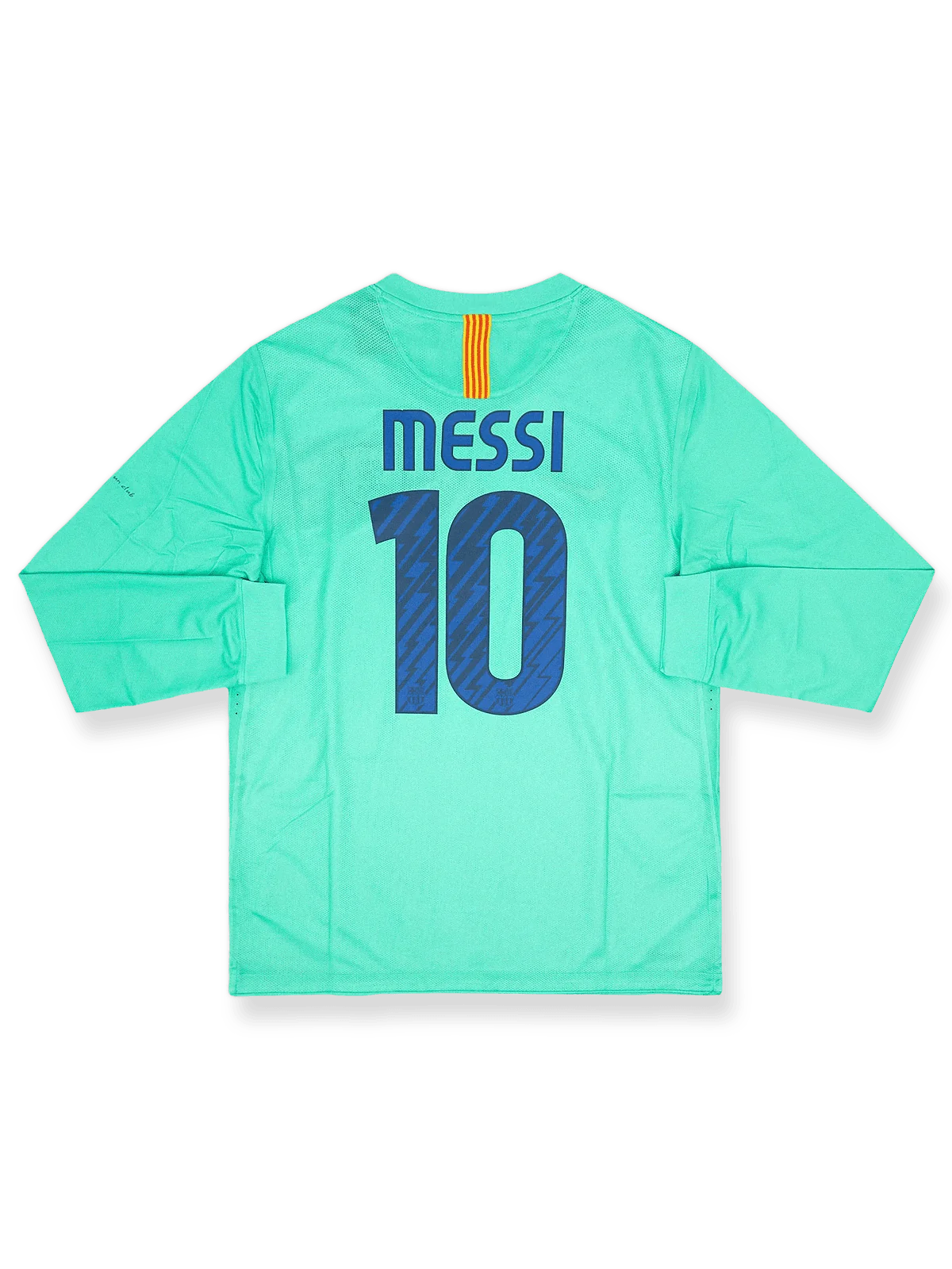 2010–11シーズン FCバルセロナ アウェイユニフォーム メッシ 10番 イエローブルーサッシュデザイン