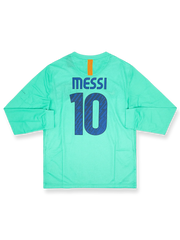 2010–11シーズン FCバルセロナ アウェイユニフォーム メッシ 10番 イエローブルーサッシュデザイン