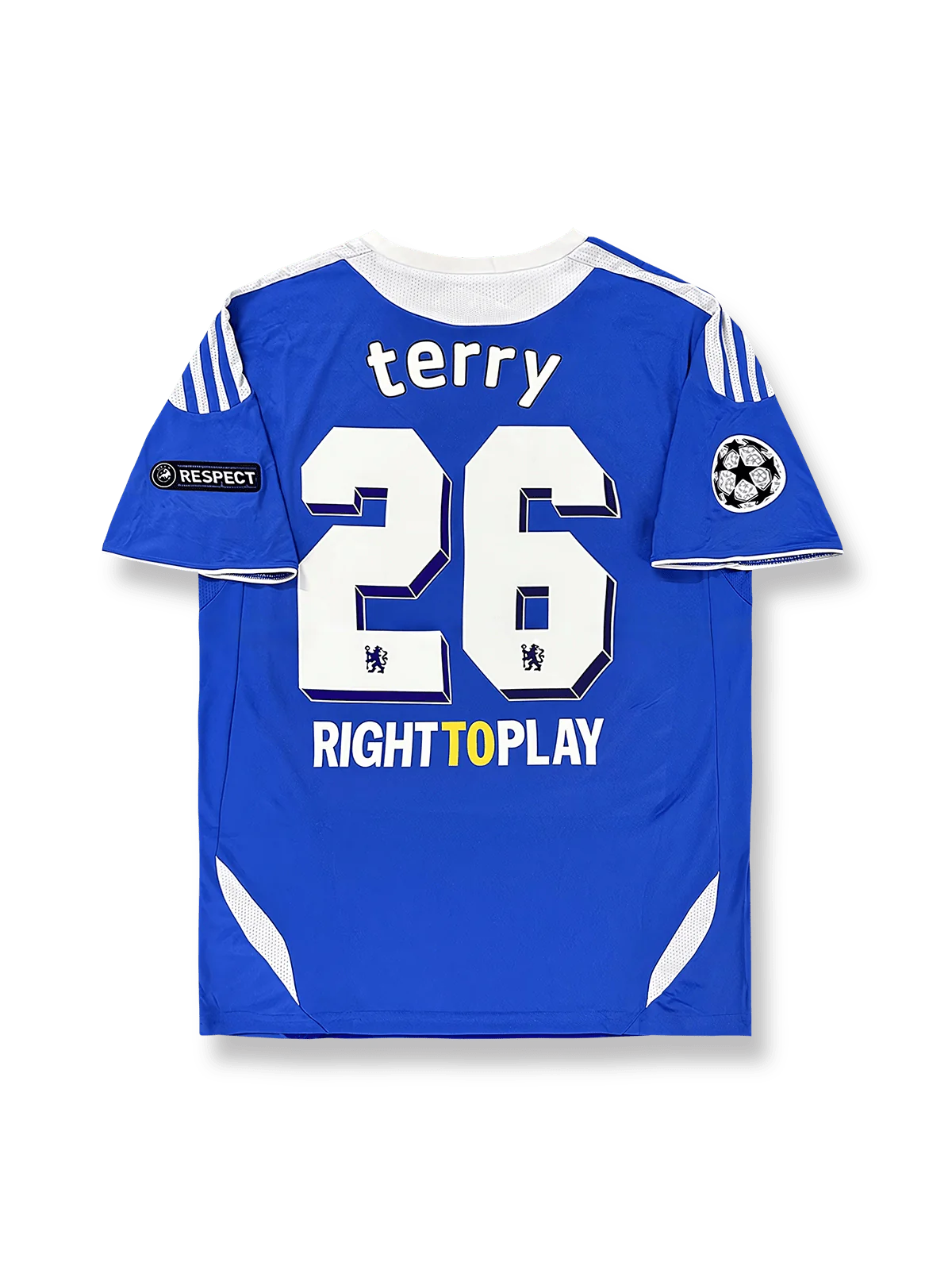2011-12シーズンUEFAチャンピオンズリーグ決勝チェルシーホームユニフォーム ジョン・テリー 背番号26 ブルー 白アクセント クラブエンブレム刺繍