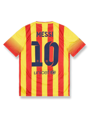 2013–15シーズン FCバルセロナ アウェイユニフォーム メッシ 10番 グレーとブラックのグラデーションストライプデザイン