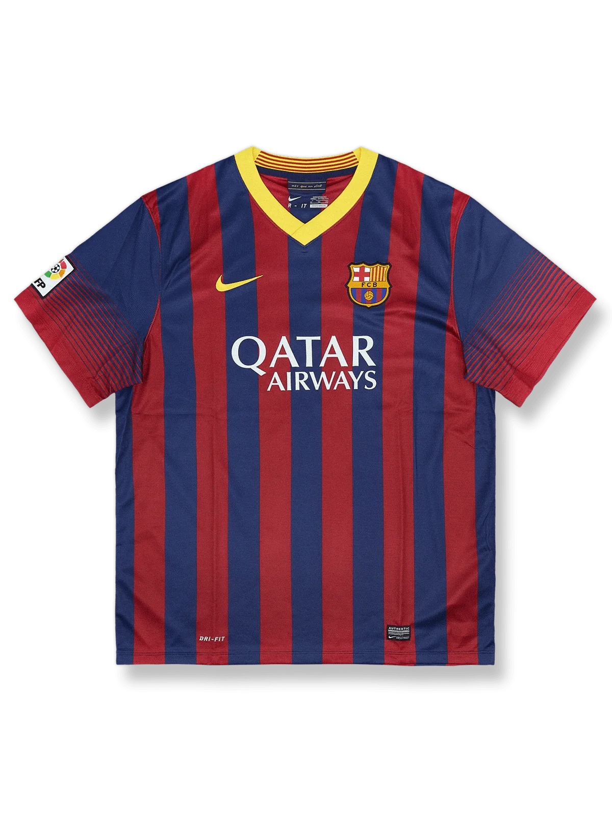 製品画像: クラシックな13/14 バルセロナ ホームユニフォームの正面図