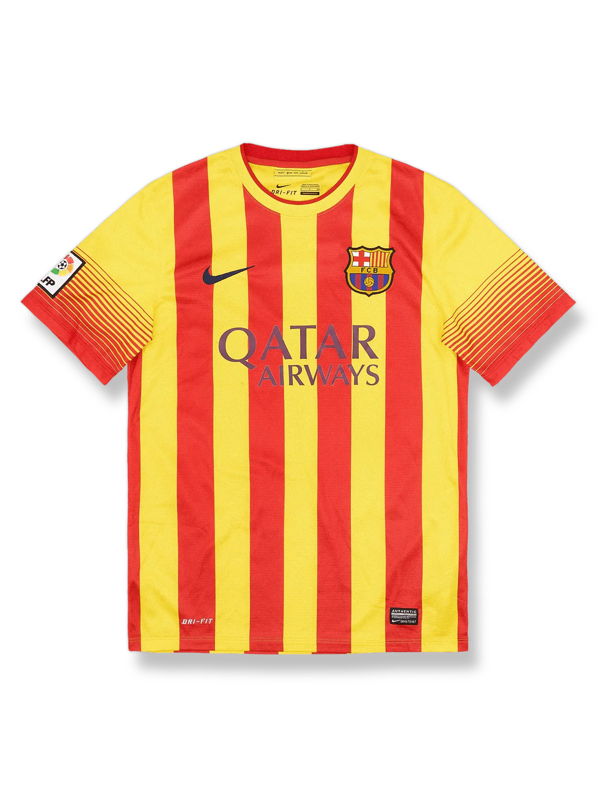 製品画像: クラシックな13/15 バルセロナ アウェイユニフォームの正面図