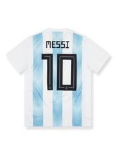 2018–19シーズン アルゼンチン代表 ホームユニフォーム メッシ 10番 クラシックトリコロールストライプ&UNICEFロゴデザイン