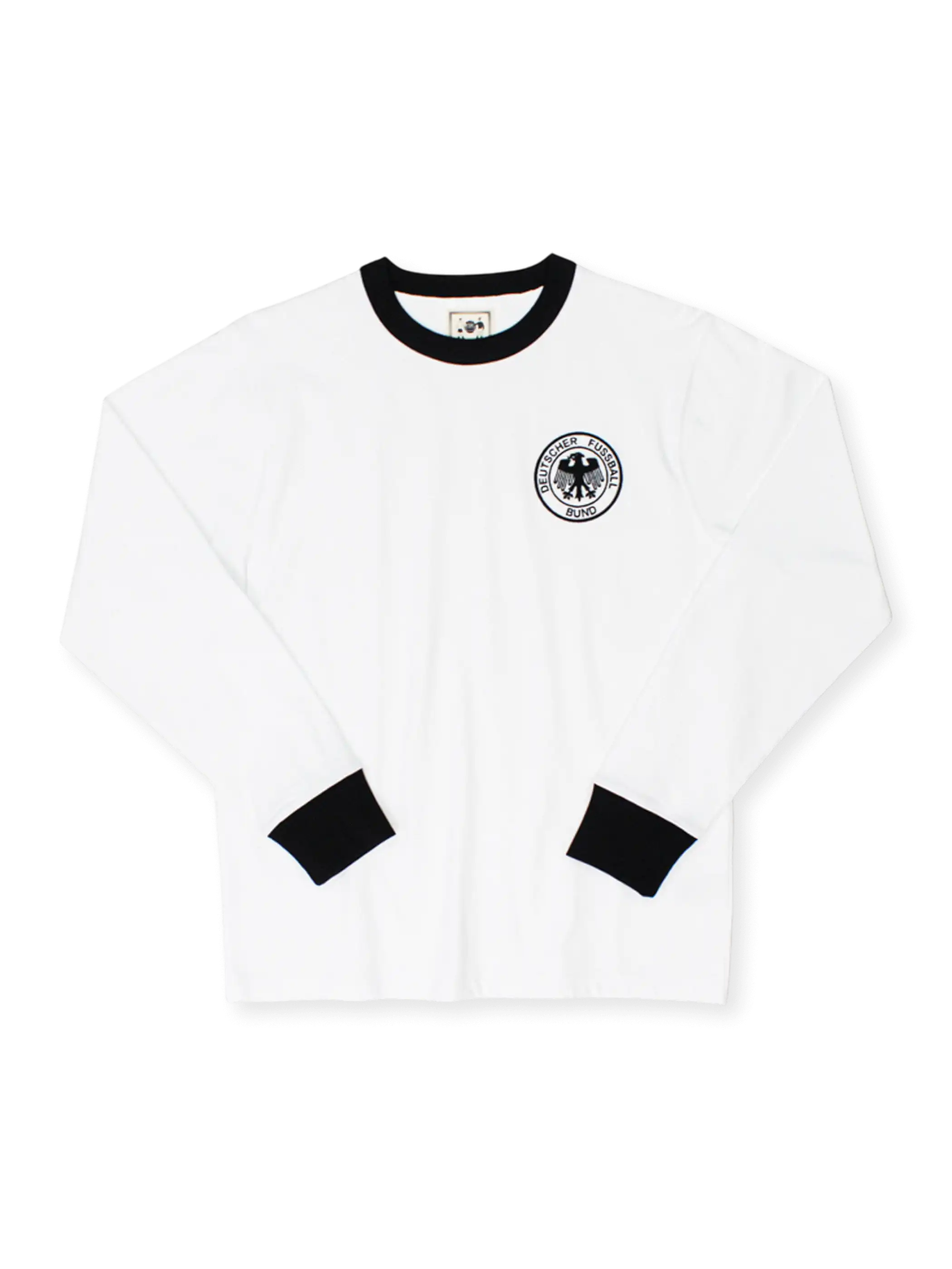 1974年西ドイツ代表ホームユニフォーム 前面 白黒クラシック