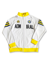 1978年リーズ・ユナイテッド トラックジャケット 正面、ホワイト×イエロー Admiralロゴ
