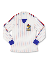 1980-82 フランス代表 アウェイユニフォーム 正面 ホワイト×トリコロールストライプ