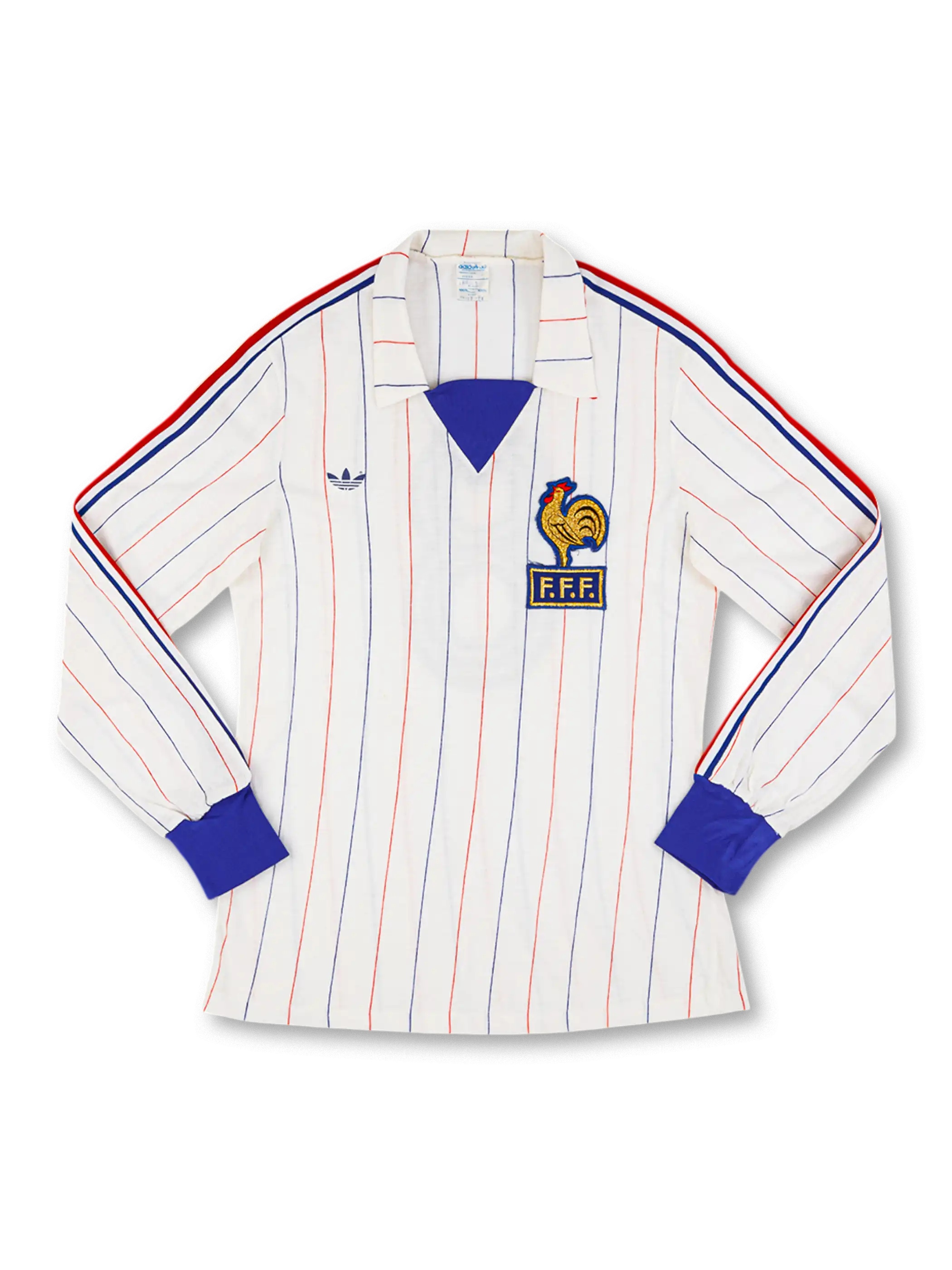 フランス代表　1980-81 ホーム　長袖　ユニフォーム　プラティニ　ビンテージ 1980-82 フランス代表 アウェイ ユニフォーム 長袖-KICKO – KICKO JAPAN