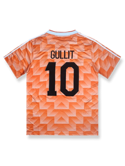 1988年欧州選手権 オランダ代表 ホームレトロユニフォーム フリット 10番 クラシックオランダオレンジストライプデザイン