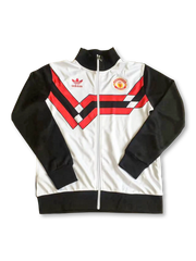 1990年マンチェスター・ユナイテッド トラックジャケット 正面、V字レトログラフィックデザイン