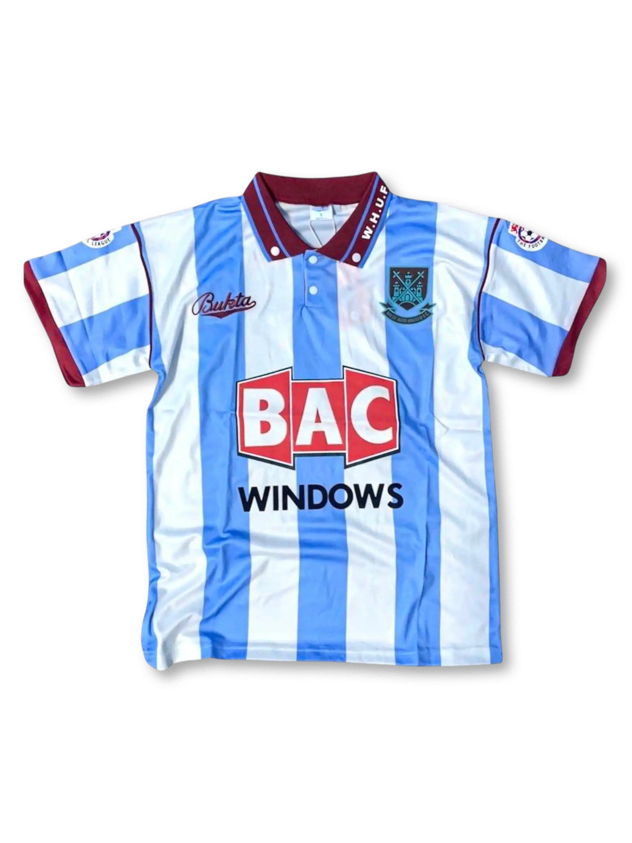 1991-92年 ウェストハム・ユナイテッド アウェイユニフォーム, vintage football jersey retro West Ham kit classic soccer shirt