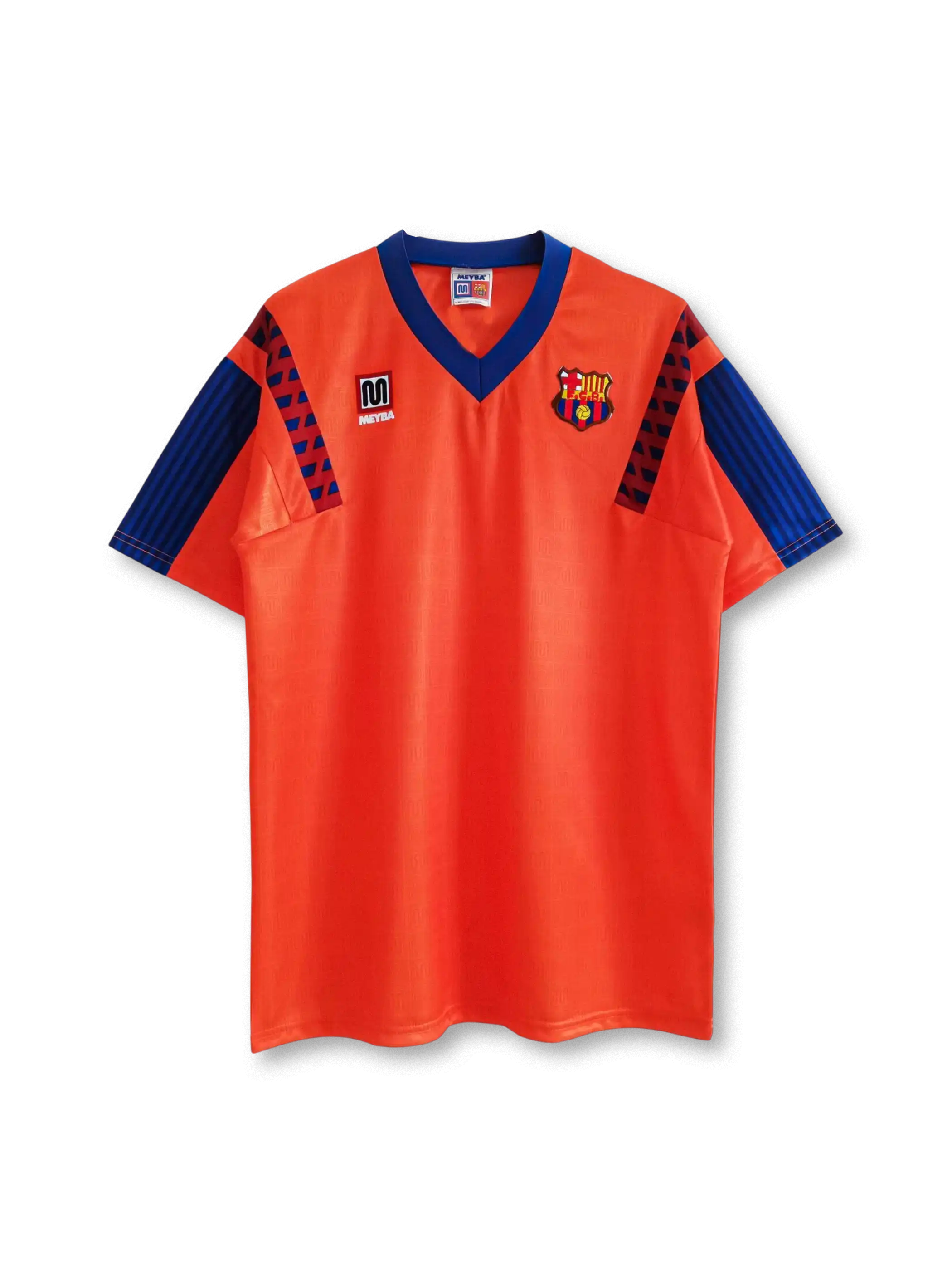 1991-92 バルセロナ アウェイ オレンジ ユニフォーム 正面デザイン