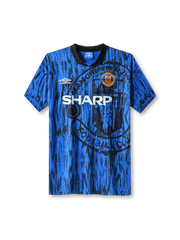 1992-93 マンチェスター・ユナイテッド アウェイ シャツ 正面 ブルーグラフィック