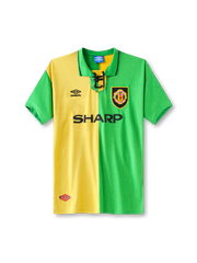 1992-94 マンチェスター・ユナイテッド サード シャツ 正面 グリーン×イエロー