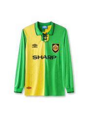 1992-94 マンチェスター・ユナイテッド サード シャツ 正面 グリーン×イエロー