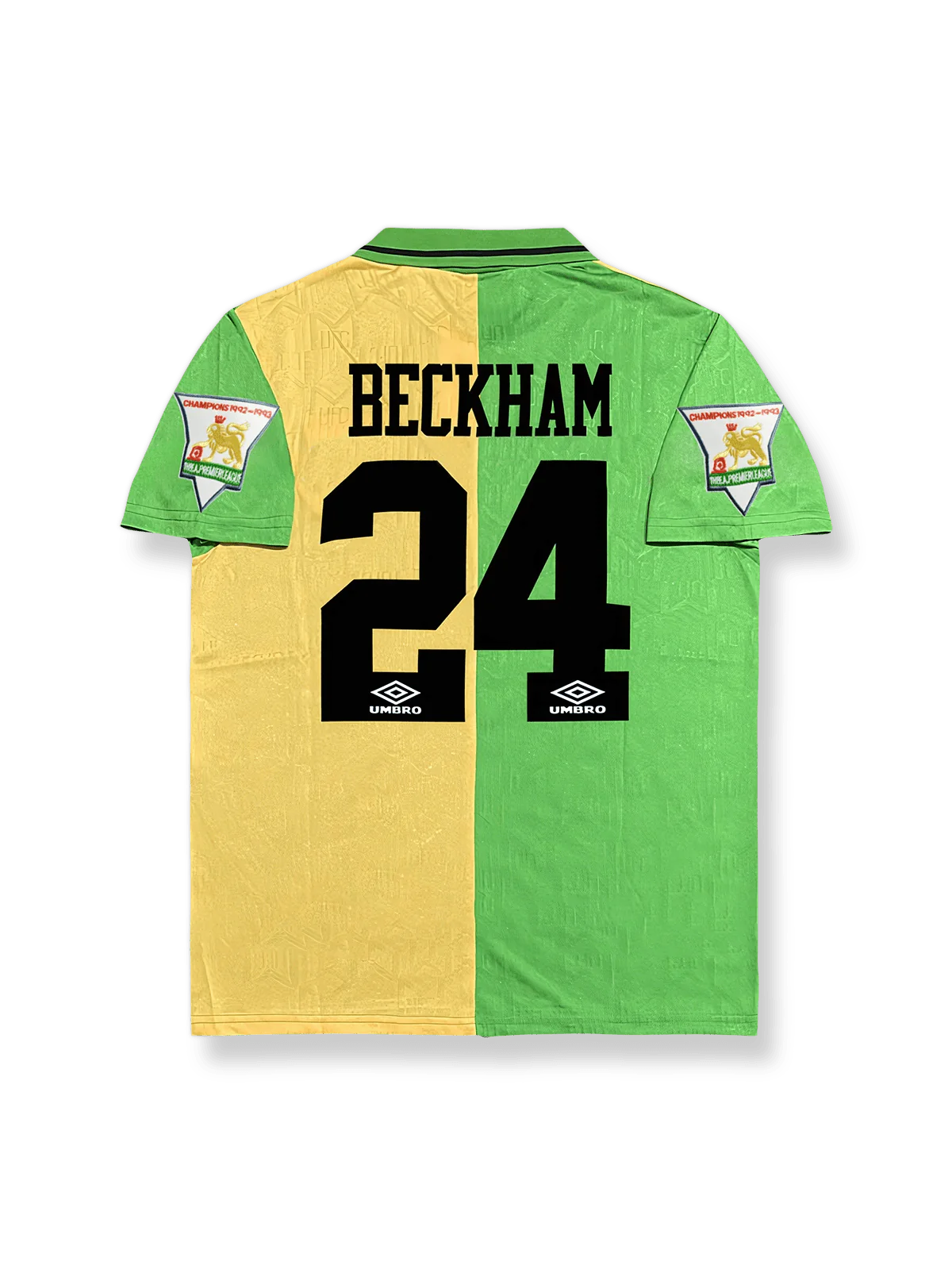 1992–94シーズン マンチェスター・ユナイテッド アウェイユニフォーム ベッカム 24番 クラシックレッド&ブラックデザイン