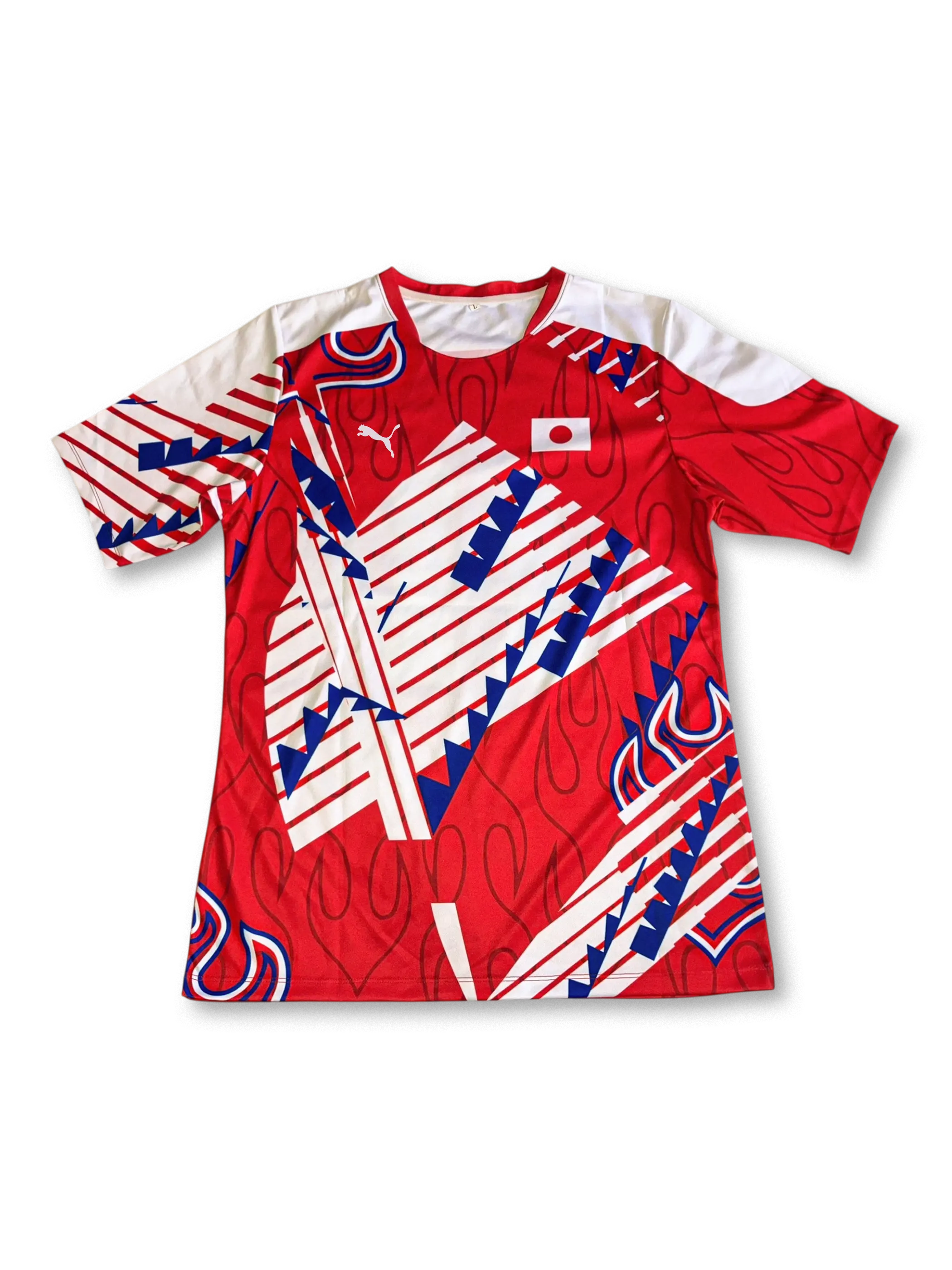 1992年日本代表セレモニー ユニフォーム 火焔プリントディテール