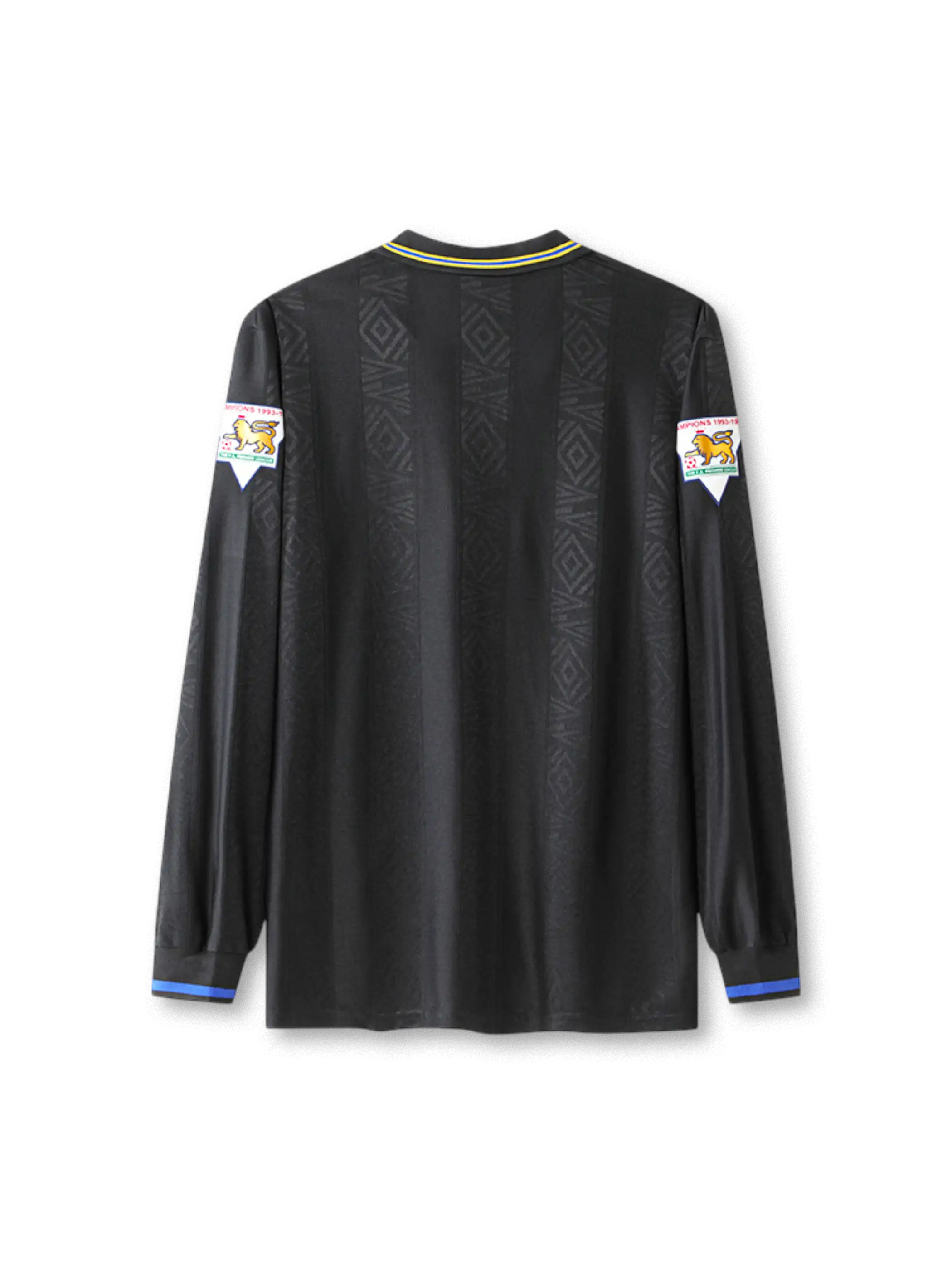 1993-95 マンチェスター・ユナイテッド アウェイ シャツ 正面 ブラック×イエローデザイン