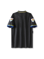 1993-95 マンチェスター・ユナイテッド アウェイ シャツ 正面 ブラック×イエローデザイン