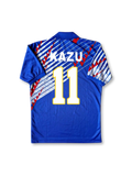 1990年代レトロサッカーユニフォーム。1993年日本代表ホームキット – 三浦知良11番を昇華プリントと高機能素材で再現。