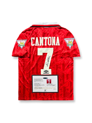 1993-94シーズン マンチェスター・ユナイテッドホームユニフォーム、エリック・カントナサイン入り7番、プレミアリーグ公式試合用デザイン