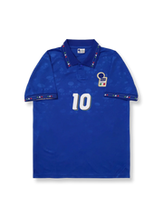 製品画像1994 年ワールドカップイタリア代表 10 番バッジョレトロユニフォームの正面図