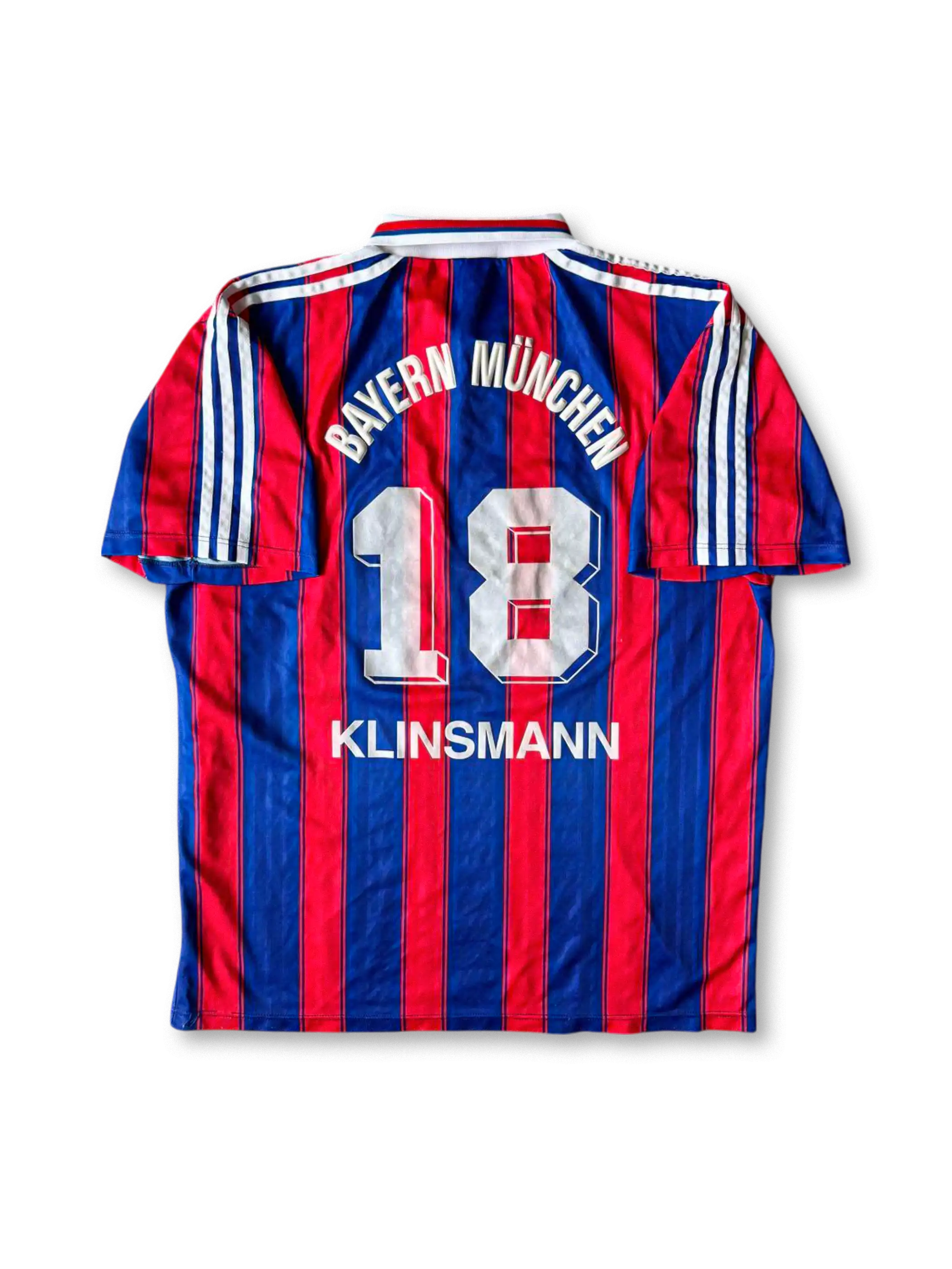 1994–95 Bayern Munchen home jersey Klinsmann 18, vintage football shirt