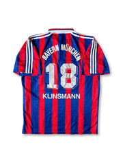 1994–95 Bayern Munchen home jersey Klinsmann 18, vintage football shirt