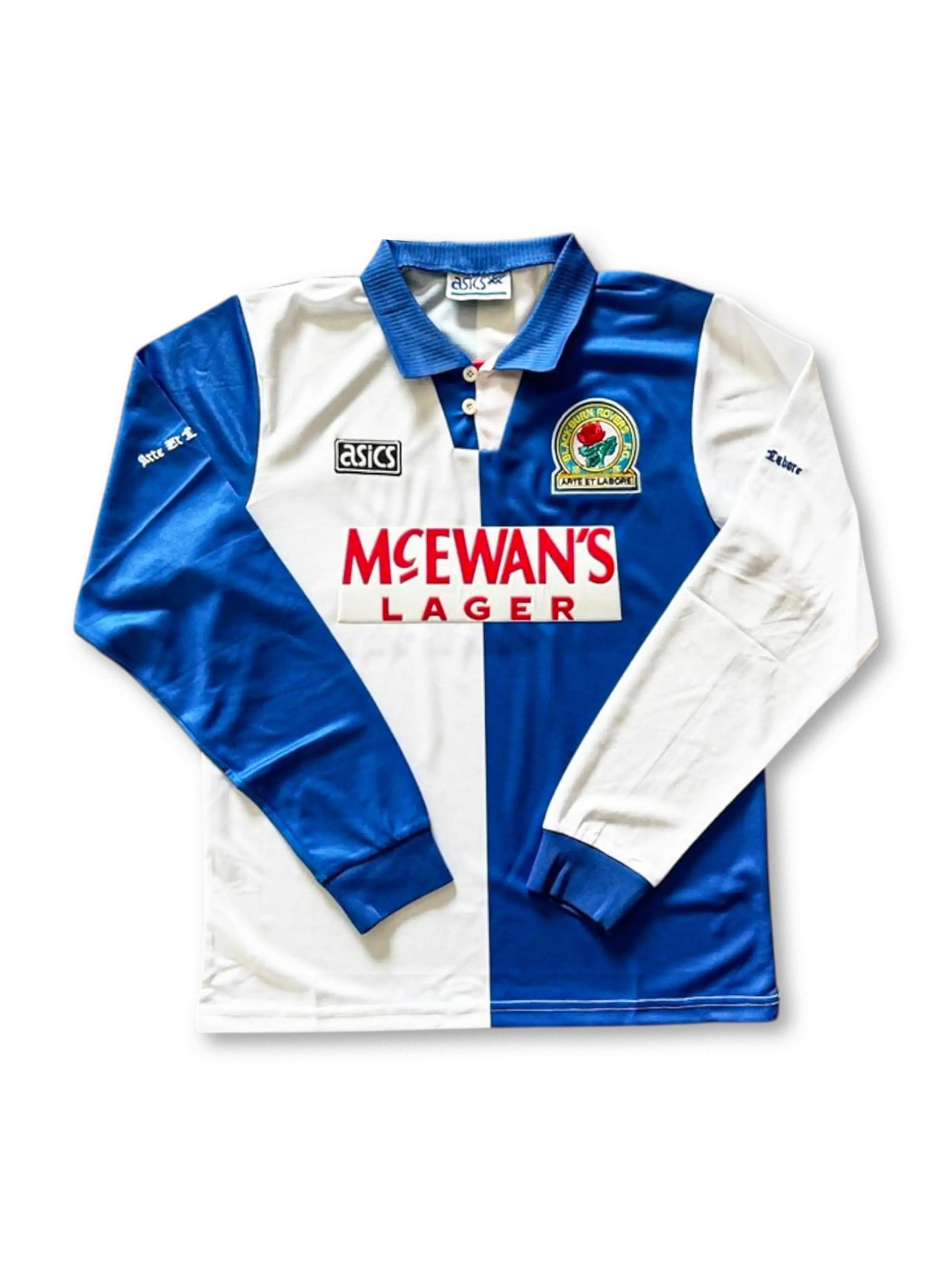 1994-95年ブラックバーン・ローヴァーズ ホームユニフォーム 前面 青白パネル