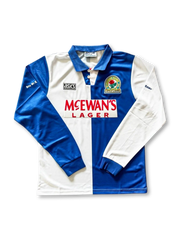 1994-95年ブラックバーン・ローヴァーズ ホームユニフォーム 前面 青白パネル