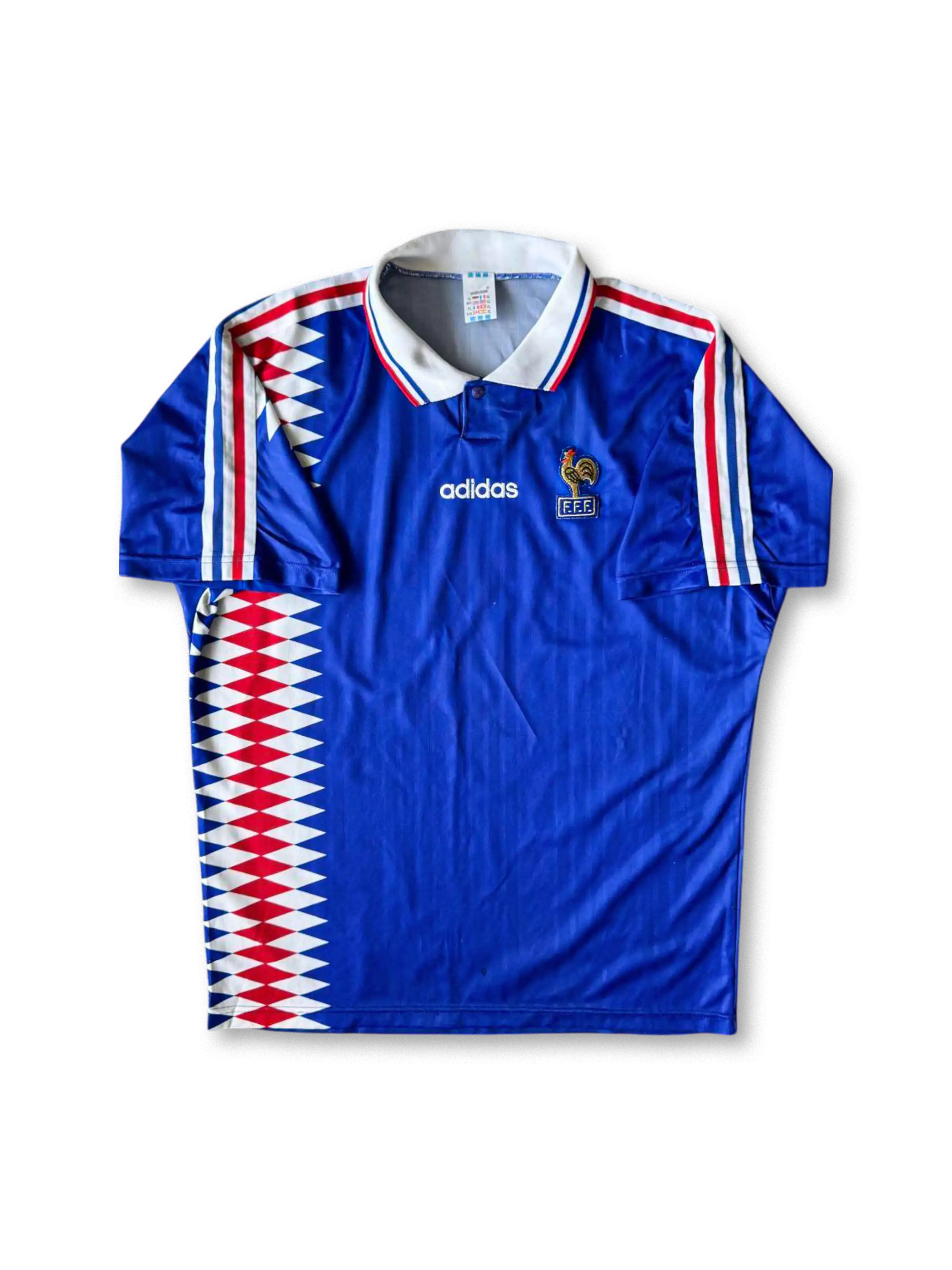 1994–95 France home jersey, vintage football shirt