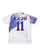 1994–95 日本代表 アウェイジャージ KAZU #11 公式レプリカ。軽量ポリエステル×メッシュパネル。