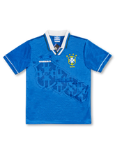 1994-96 ブラジル代表 アウェイシャツ 正面・ロイヤルブルーとCBFシャドー柄