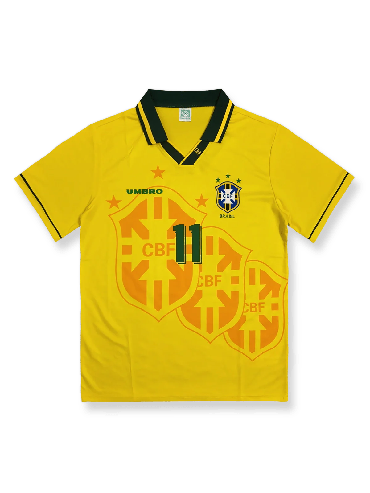 94 年ワールドカップブラジル 11 番ロマーリオユニフォーム正面図