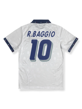 1994年ワールドカップ イタリア代表 アウェイユニフォーム バッジョ 10番 クラシックアッズーリホワイトブルーストライプデザイン