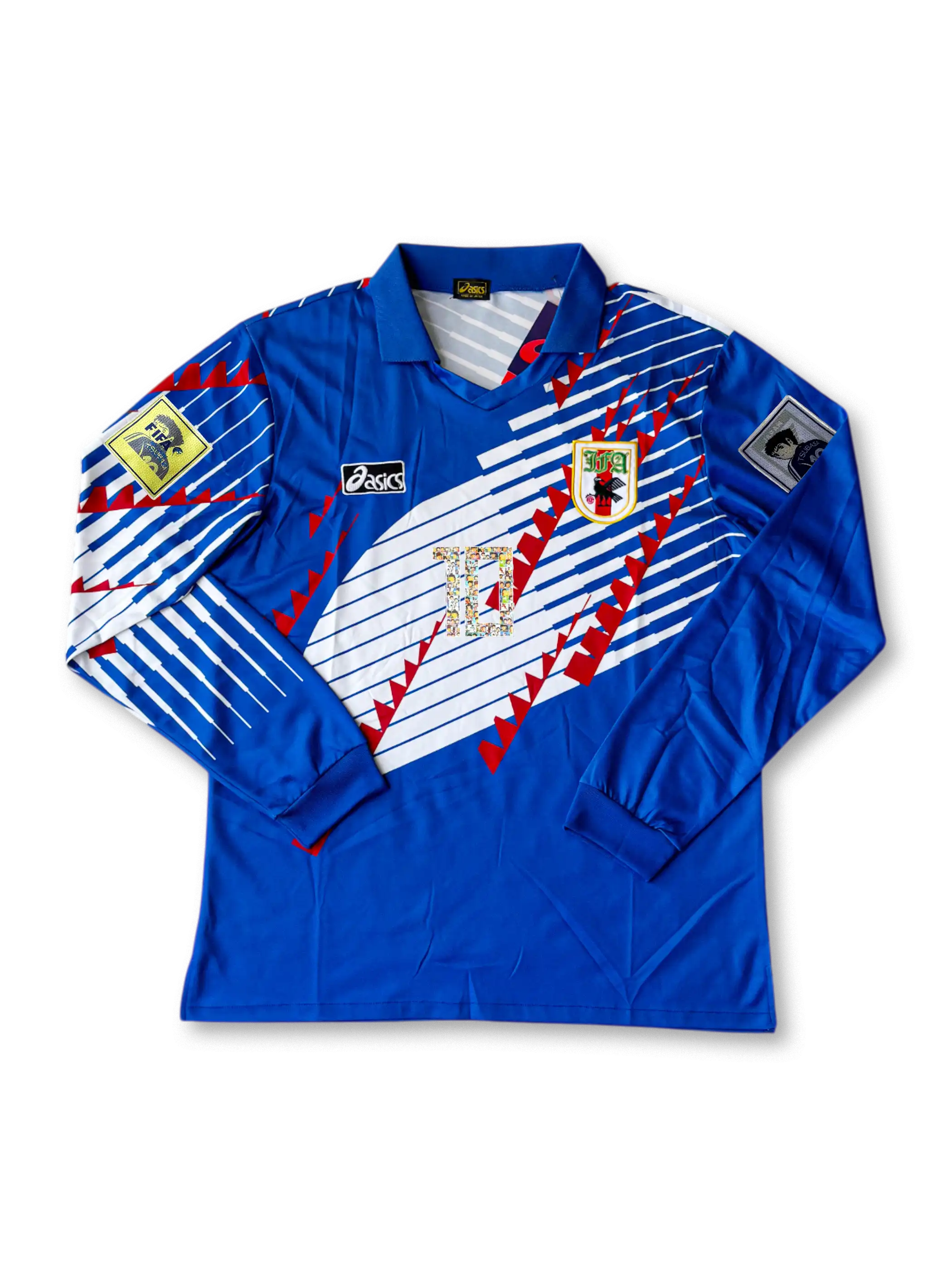 1994年日本代表ホーム長袖ユニフォーム 大空翼10番 キャプテン翼仕様