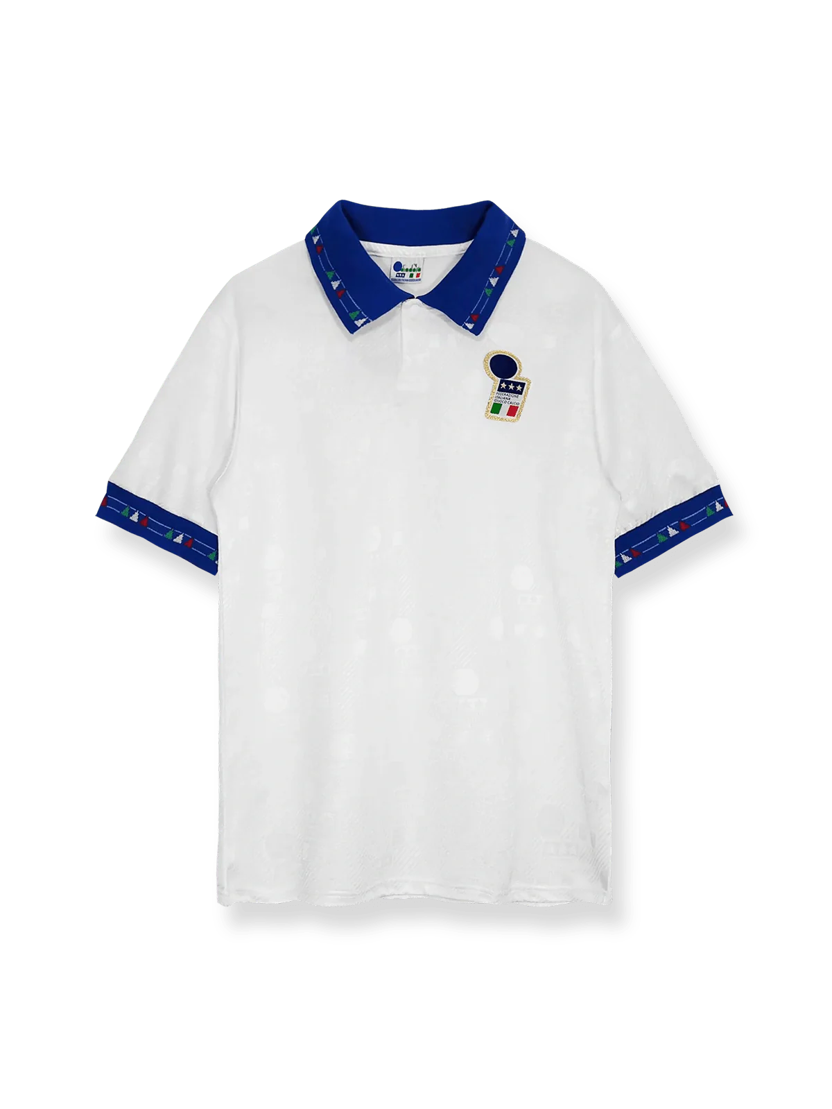 1994年イタリア代表アウェイユニフォーム 白地 ネイビーアクセント クラシックエンブレム刺繍