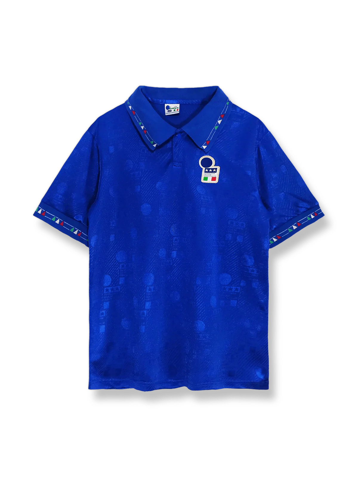 1994年イタリア代表ホームユニフォーム 青地 白赤アクセント クラシックエンブレム刺繍