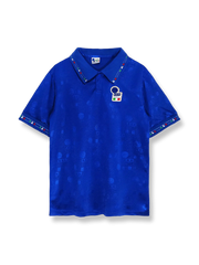 1994年イタリア代表ホームユニフォーム 青地 白赤アクセント クラシックエンブレム刺繍