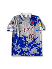 1995 鹿島アントラーズ アウェイ ユニフォーム ミズノ製 グレー×ブルーカモ柄