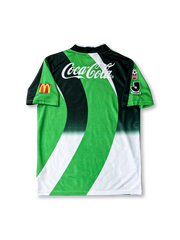 1995年ヴェルディ川崎 ホームユニフォーム 正面、Coca-Colaロゴ入り 緑×白グラデーションデザイン