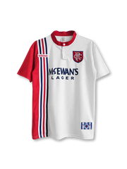 1996/97年 レンジャーズ アウェイユニフォーム アディダス製 白×赤デザイン