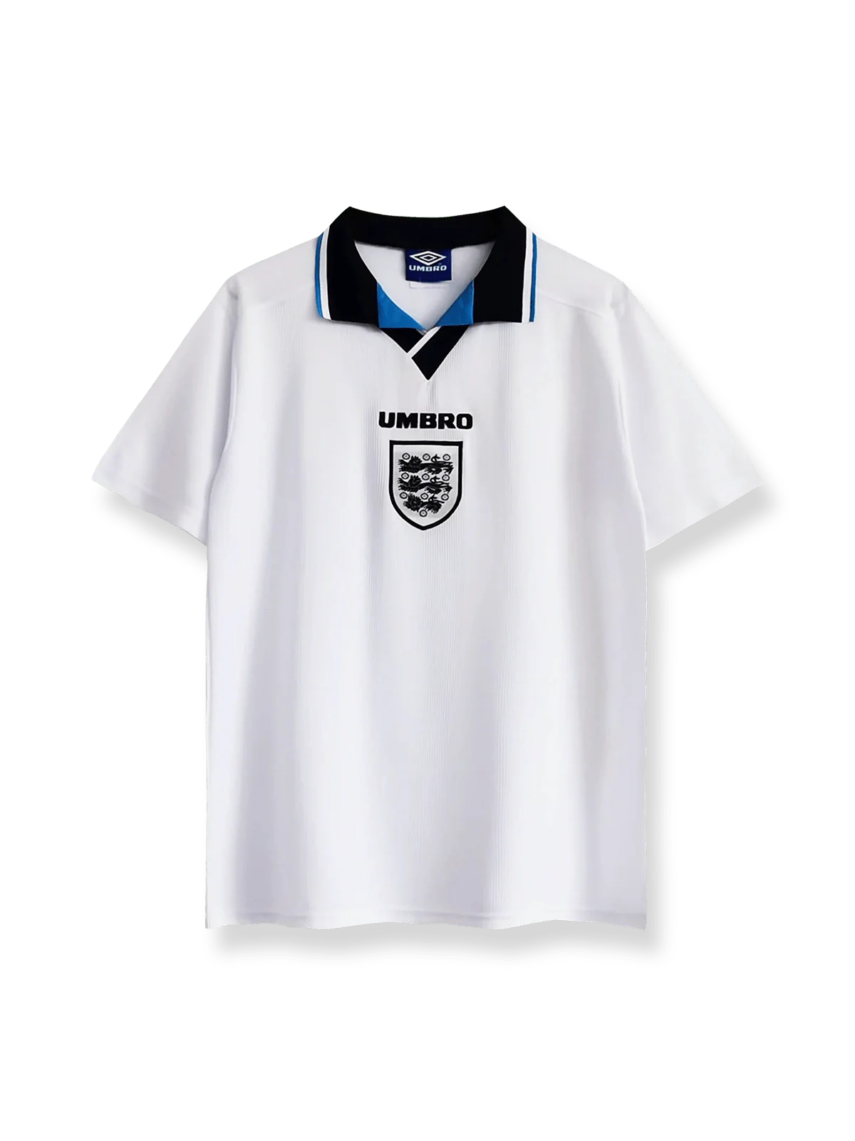 1996年イングランド代表ホームユニフォーム 白地 赤アクセント クラシックエンブレム刺繍