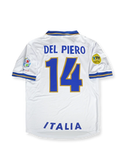 1996年 イタリア代表アウェイユニフォーム、アレッサンドロ・デル・ピエロ14番、国際試合公式用デザイン