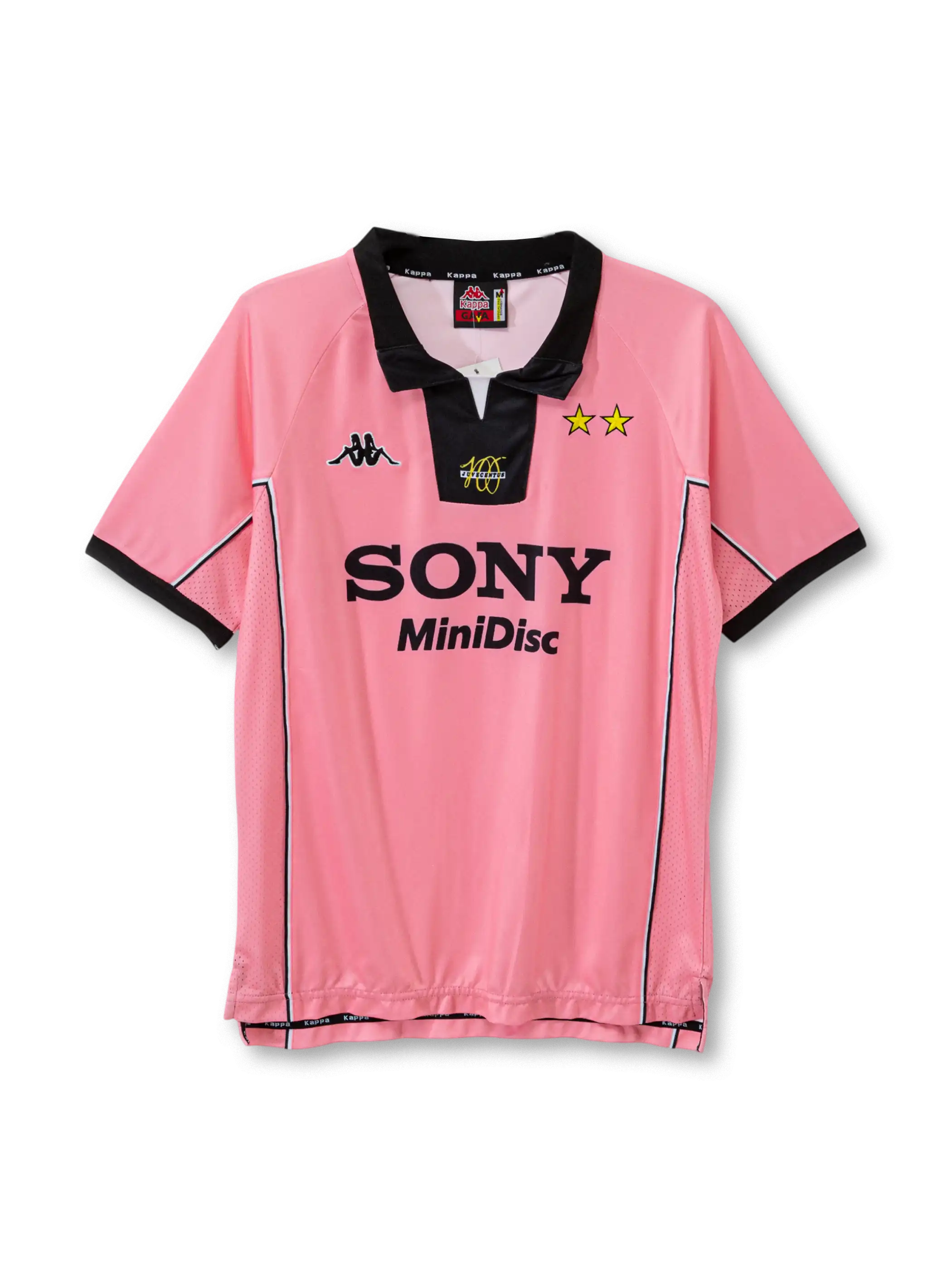 1997-98 ユヴェントス アウェイ ユニフォーム 正面デザイン ピンク×ブラック